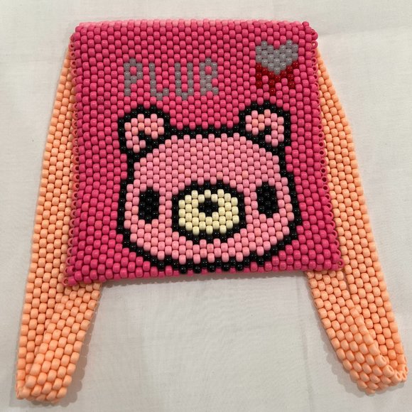 iHeartRaves Handbags - Kandi Rave Gloomy Bear PLUR Beaded Backpack